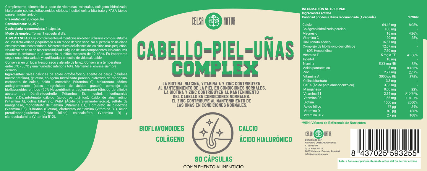 CABELLO, PIEL Y UÑAS COMPLEX™