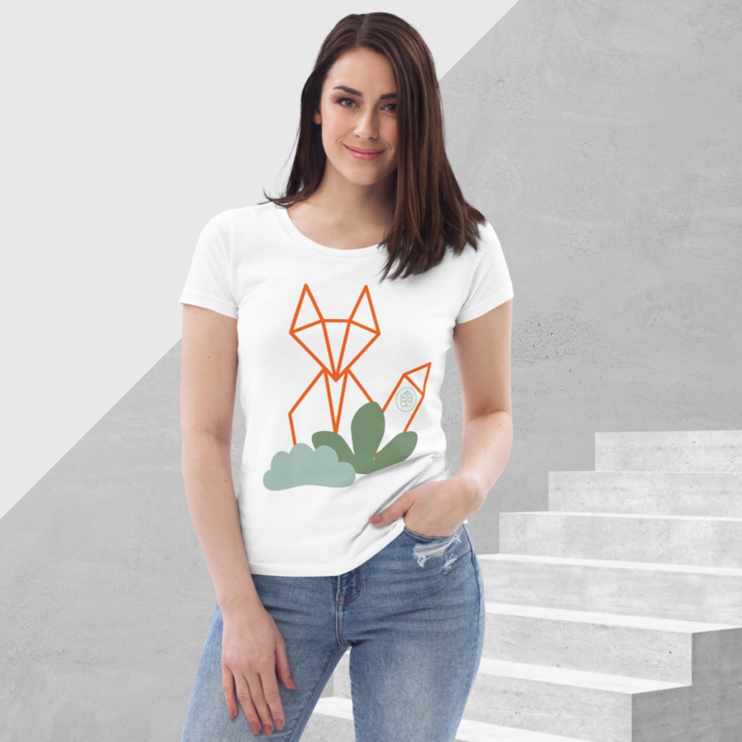 Camiseta ecológica ajustada para mujer