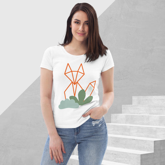 Camiseta ecológica ajustada para mujer