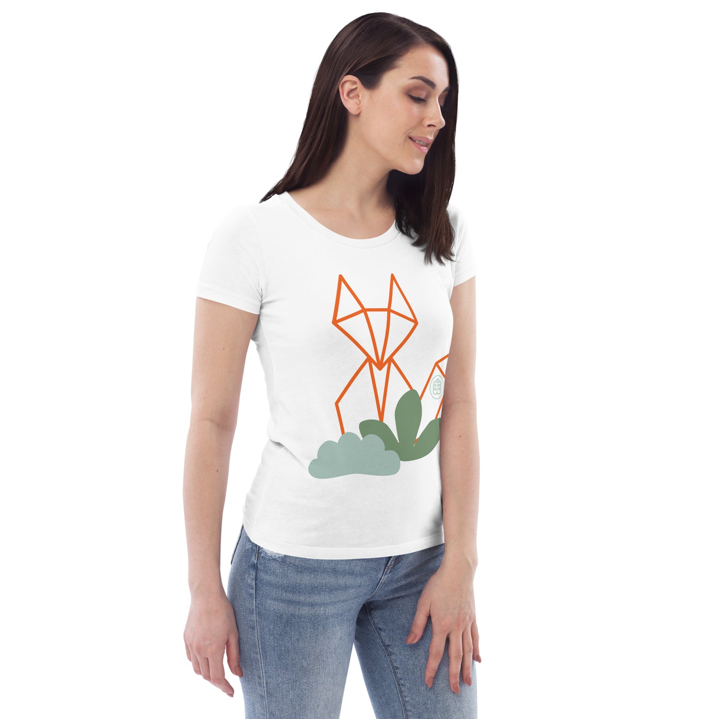 Camiseta ecológica ajustada para mujer